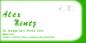 alex mintz business card